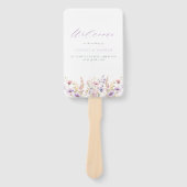 Lilac Wildblumen Hochzeitsprogramm Fächer (Vorderseite)