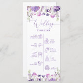 Lilac Wildblumen Hochzeitsprogramm Programm (Vorne/Hinten)
