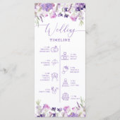 Lilac Wildblumen Hochzeitsprogramm Programm (Vorderseite)