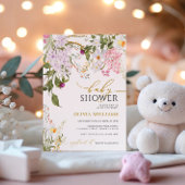 Lilac Wildblumen Kinderdusche Einladung