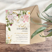 Lilac Wildblumen Kinderdusche Einladung