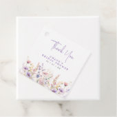 Lilac Wildblumen Vielen Dank Brautparty Geschenkanhänger (Beispiel)