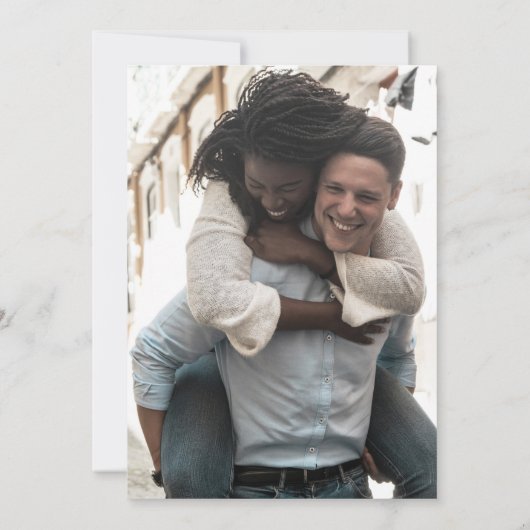 Lilac Wildblumen Wedding Foto Save the Date (Rückseite)