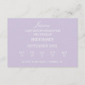 Lilac Will You Be My Bridesmaid Proposal Card Einladung (Rückseite)