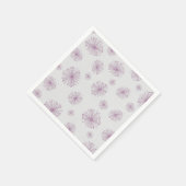 Lilac Wishie Lila Pastel Dandelion Burst Bloom Serviette (Ecke)