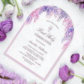 Lilac Wisteria Arch Erste Kommune Acryleinladungen