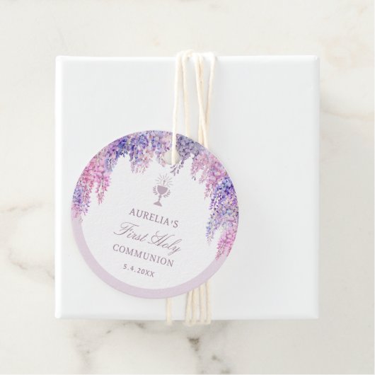 Lilac Wisteria Arch Erste Kommune Geschenkanhänger (Beispiel)