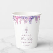 Lilac Wisteria First Communation Pappbecher (Rückseite)