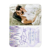 Lilac Wisteria Garden Wedding Foto Save the Date Magnet (Vertikal)