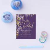 Lilac Wisteria Lila Wedding Save the Date Flyer (Einzeln)