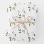 Lilac Wrapping Paper Flat Sheet Set 3 Geschenkpapier Set (Beispiel)