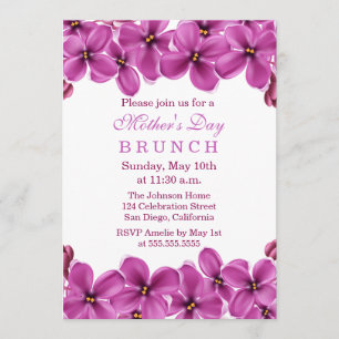 Lilac Wreath Mother's Day Brunch Einladung