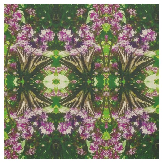 Lilac Yellow Butterfly Fabric Stoff (Muster)