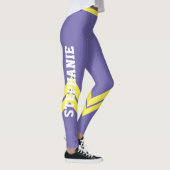 Lilac Yellow & White Modern Chic Leggings (Rechts)