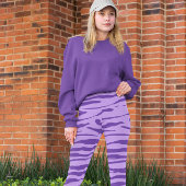 Lilac Zebra Wild Animal Pattern Leggings