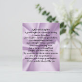    lilacGrandtochter Poem Postkarte (Stehend Vorderseite)