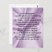    lilacGrandtochter Poem Postkarte (Vorne/Hinten)