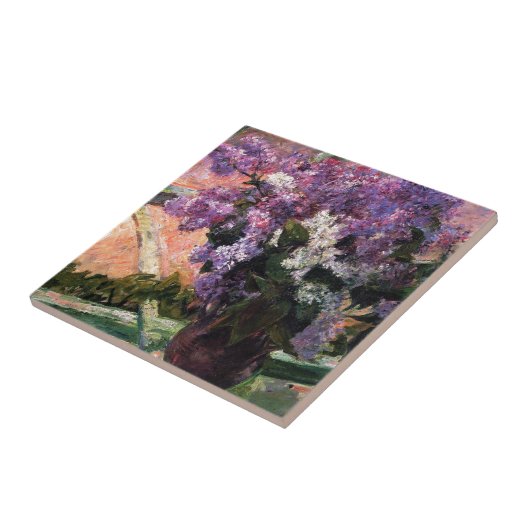 Lilacin in einem Fenster von Mary Cassatt Fliese (Seite)