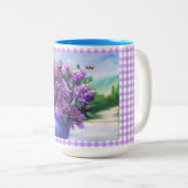 Lilacs and Bees Mugs & Cups Zweifarbige Tasse (VorderseiteRechts)