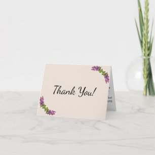 Lilacs and Cream Danke-Card Dankeskarte