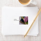Lilacs auf alten Büchern Adressaufkleber (Insitu)