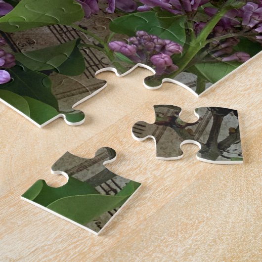Lilacs auf alten Noten Puzzle (Seite)