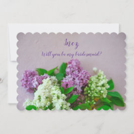 Lilacs auf blassrosa Hintergrund Einladung