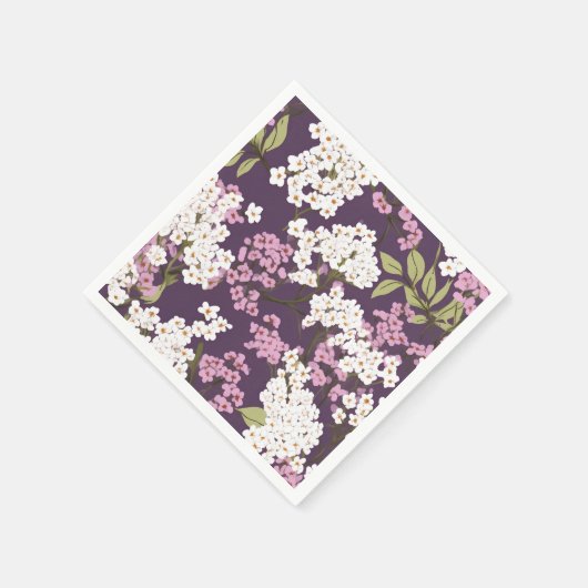 Lilacs auf Lila Serviette (Ecke)
