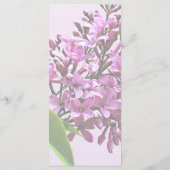 Lilacs Beginnt zum Open Wedding Menu Menükarte (Rückseite)