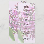 Lilacs Beginnt zum Open Wedding Menu Menükarte (Vorne/Hinten)