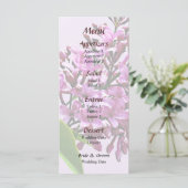 Lilacs Beginnt zum Open Wedding Menu Menükarte (Stehend Vorderseite)
