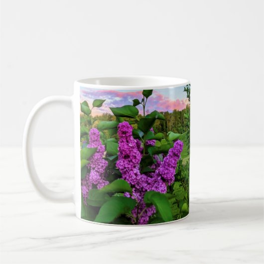 Lilacs bei Sunset Kaffeetasse (Links)