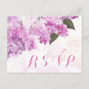Lilacs Custom RSVP Card Einladungspostkarte