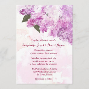 Lilacs Custom Wedding Einladung