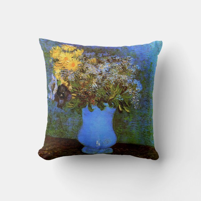 Lilacs Daisies Anemones (F322)Van Gogh Fine Art Kissen (Vorderseite)