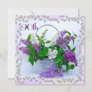 Lilacs & Diamonds 90. Geburtstag Einladung