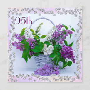 Lilacs & Diamonds 95. Geburtstag Einladung
