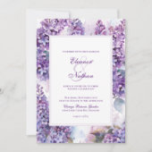 Lilacs Floral Frame Spring Summer Wedding Einladung (Vorderseite)
