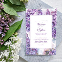 Lilacs Floral Frame Spring Summer Wedding