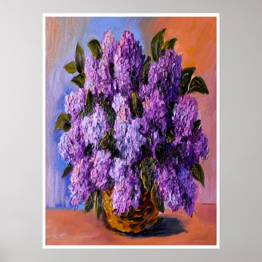 Lilacs Floral Oil Painting Poster (Vorne)