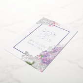 Lilacs Floral Save the Date Folieneinladung (Gedreht)