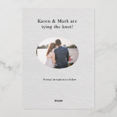 Lilacs Floral Save the Date Folieneinladung (Rückseite)