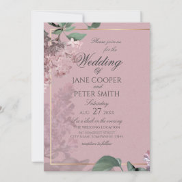 Lilacs floral Wedding Invitation Einladung