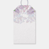 Lilacs - Florale Wasserfarben Elegante Hochzeit Geschenkanhänger (Rückseite)