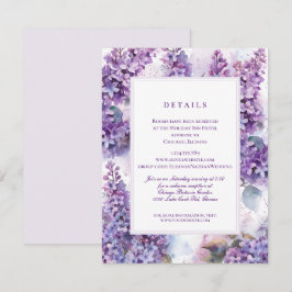 Lilacs Frame Spring Summer Wedding Details Begleitkarte