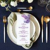 Lilacs Frühsommer Wedding Menükarte