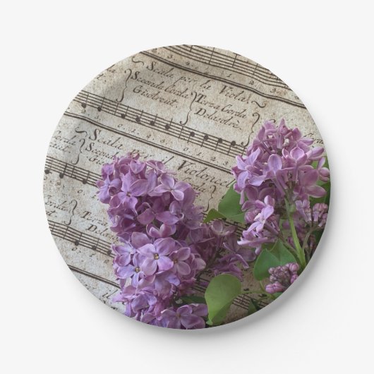 Lilacs für alte Musik Pappteller (Vorderseite)