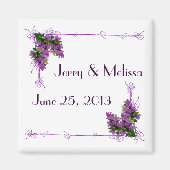Lilacs Gastgeschenk Hochzeit Magnet (Vorne)