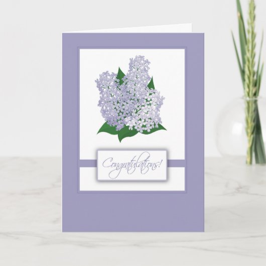 Lilacs Glückwünsche Karte (Vorderseite)