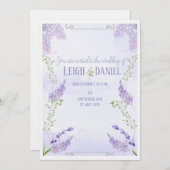 Lilacs Hochzeit Einladung (Vorne/Hinten)